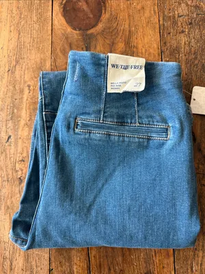 We The Free Denim Bella Moto Mid Rise Skinny Jeans Zip Ankle Size 27 NEW thumbnail 2