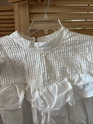A New Day Victorian Look White Ruffle Yoke Blouse Large thumbnail 2