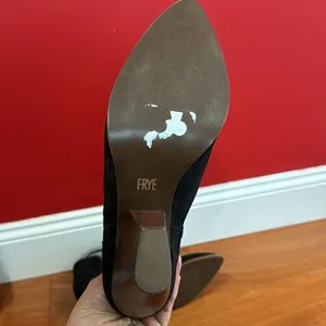 NWOT Frye Reina Cut Out Bootie in‎ black ankle small heel southwestern size 9.5 thumbnail 9