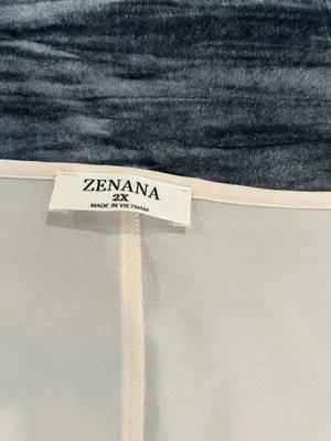 Zenana Women's Cream V-Neck Top Size 2X thumbnail 3