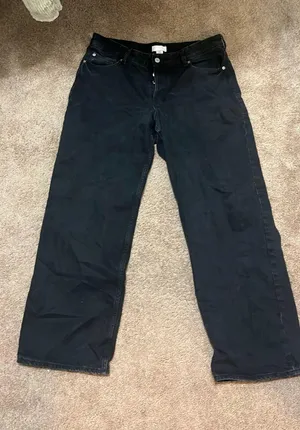 Black Jeans high rise wide leg H&M thumbnail 1