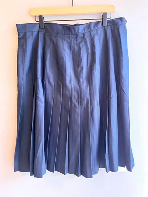 Lands End Dark Navy Pleated School Uniform Skirt Size 14 thumbnail 1