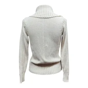 Harley-Davidson Full Zip Shawl Neck Sweater Cream Silver Sparkle Small thumbnail 5