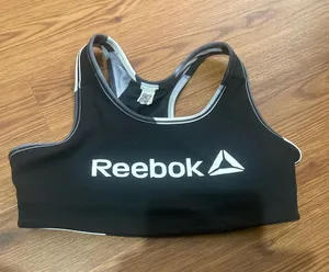 Reebok Black and White Racerback Sports Bra thumbnail 1