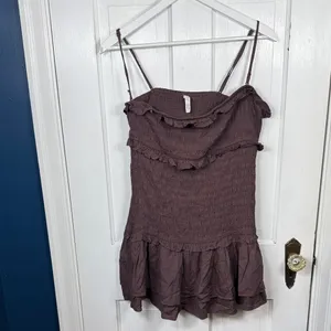 American Eagle Smocked Ruffle Mini Dress W2308 Sz M thumbnail 4