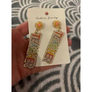 Teacher earrings fashion jewlery custom thumbnail 2