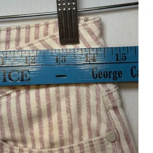 PAIGE Nellie‎ Culotte High Rise Pink White Striped Wide Leg Jeans Size 26 thumbnail 7