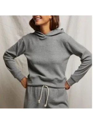 Perfectwhitetee XS Grey Waffle Knit Hoodie Pullover Comfy‎ Lounge thumbnail 2