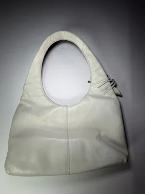 Paolo Masi White Leather Shoulder Bag with Floral Accent thumbnail 4