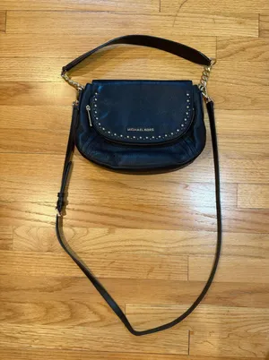 Michael Kors Aria Studded Medium Convertible Shoulder Black thumbnail 5
