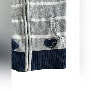 Aeropostale Vintage Y2K Striped Zip-Up‎ Hoodie Sweater Jacket Large thumbnail 2