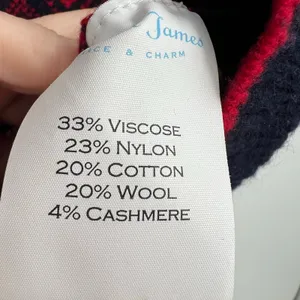 Draper James Reese Witherspoon Cashmere Wool navy burgundy sweater plus size XXL thumbnail 10