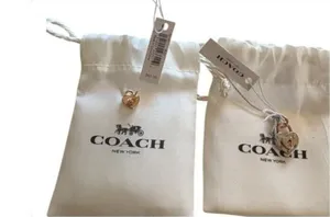 Coach Padlock Heart Charm and Earrings Set One Size thumbnail 1