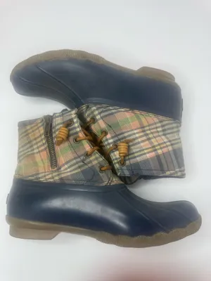 Sperry Plaid Waterproof Duck Boots Size 6.5 thumbnail 5