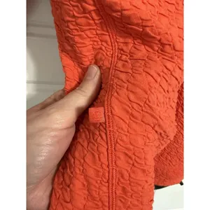 Lululemon‎ Textured V-Neck Pullover Sweater Orange Size 4 LW3EOXS High-Low Hem thumbnail 12