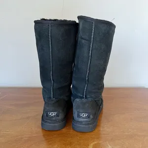 UGG • Classic Tall Sheepskin boots black shearling sherpa suede knee winter 5815 thumbnail 8