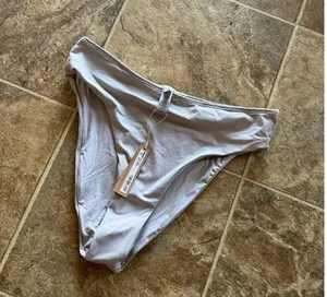 Skims Swim Mid Waist Bottom Chrome Large thumbnail 6