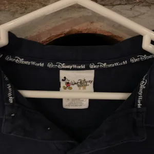 Disney Navy Blue Vintage Embroidered Graphic Polo Top thumbnail 4