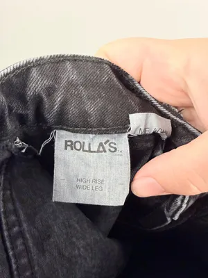 Rolla’s Sailor High Rise Wide Leg Jeans black denim size 26 thumbnail 5