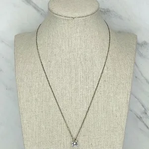 Gold Tone Rhinestone Pendant Chain Link Necklace thumbnail 2