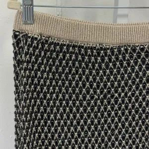 MANGO Open‎ Knit Lurex Semi-Sheer Straight Midi Skirt Large Knit Beach Summer thumbnail 5