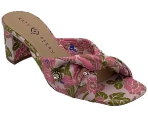 Katy Perry Twisted Heeled Sandals The Tooliped Pink Multi Size 5M thumbnail 1