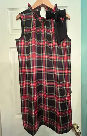 J. Crew Bow Plaid Dress thumbnail 1