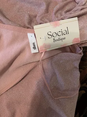 Glitter pink one-shoulder bodycon evening dress thumbnail 3