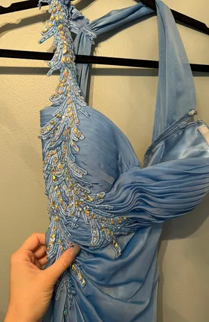 La Femme Blue Formal Dress thumbnail 6