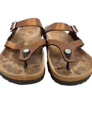 Papillio by Birkenstock Fussbett Strappy Comfort Sandals Bronze Size 38 US 7.5 thumbnail 3