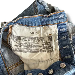 Levi’s 501 button fly distressed cutoff denim shorts size 24 thumbnail 5