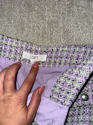 Loft high-waisted purple shorts thumbnail 8