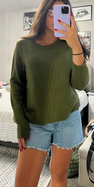 H&M Green Knit Sweater thumbnail 1