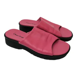 Vintage 90s Bare Traps Rebecca Pink Leather Platform Sandals thumbnail 2