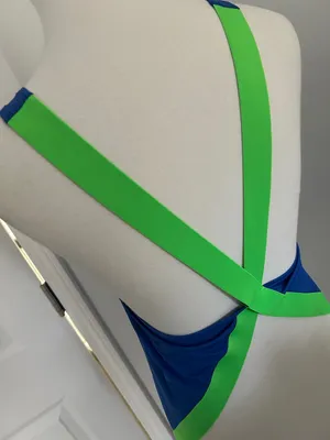ASOS Blue Tank Top with Green Side Panel thumbnail 6
