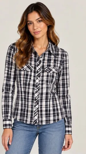 Guess Jeans Plaid Western Cut Shirt thumbnail 1