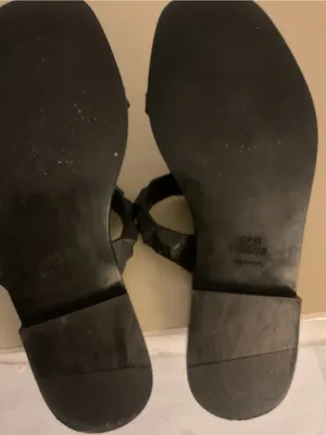 Stuart Weitzman Black rubber Braided Rosita flat Slide Sandals US 7 thumbnail 2