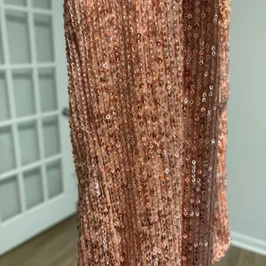 Hello molly so outta my mind Sequin slit maxi Dress in‎ Rose Gold small thumbnail 9