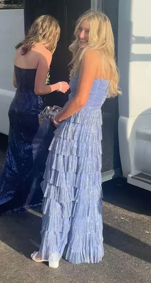 Dillards Blue Prom Dress thumbnail 2