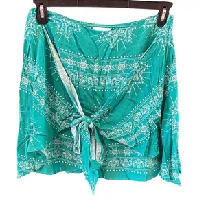 Vici Green and White Mini Skirt thumbnail 1
