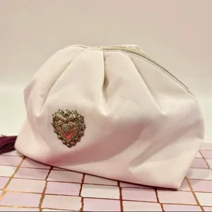 Dolce & Gabbana Devotion Limited Ivory White Evening Clutch Cosmetic Bag Pouch Approx 10”wide x 6.5” tall x 6.5” deep thumbnail 3