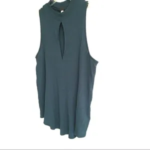 ‎Free People Faye teal keyhole sleeveless top S thumbnail 4