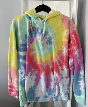 Tie-Dye Ivory Ella Hoodie thumbnail 1