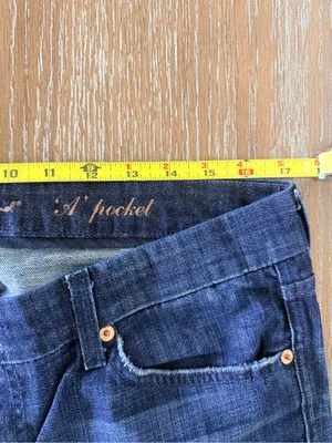 Women’s VTG 7 For All Mankind A-Pocket Bootcut Jeans Sz 31 Made in USA thumbnail 8
