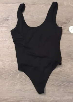 Lulu's basic black bodysuit size medium thumbnail 1