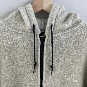 CABELA’S Vintage 90s Womens Beige Hooded Zip Up Canada Polartec Fleece Jacket thumbnail 4