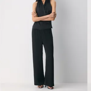 NEW Aritzia Wilfred The Lodge Pant Satin Black thumbnail 2