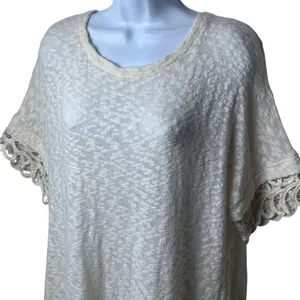 Anthropologie Saturday Sunday Spalliera Tunic Top Cream‎ Cottagecore Garden XL thumbnail 3