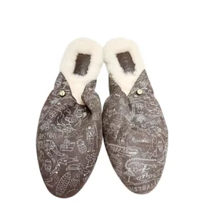 Australia Luxe Doodle Mules Size 5 Brown Leather Shearling Winter Slides NEW‎ thumbnail 5