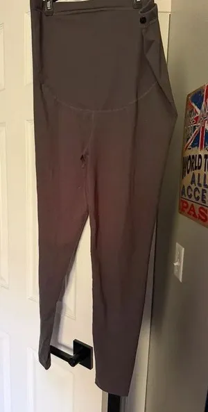 Maternity Leggings - Dark Gray - XL - Over Bump Full Panel thumbnail 1
